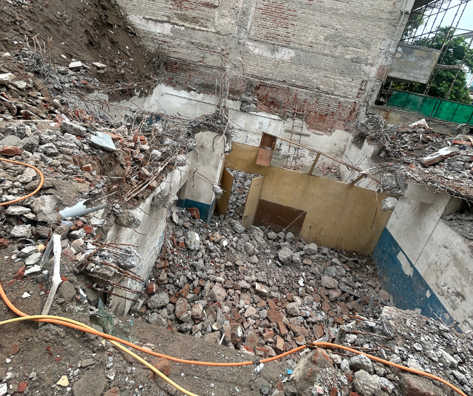 Plot Excavation demolition